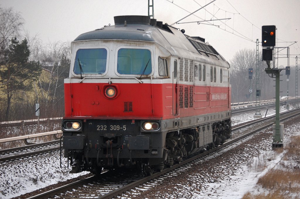 East-West-Railways 232 309-5 Richtung Berlin-Spandau, 15.01.13 Bhf. Berlin-Jungfernheide.