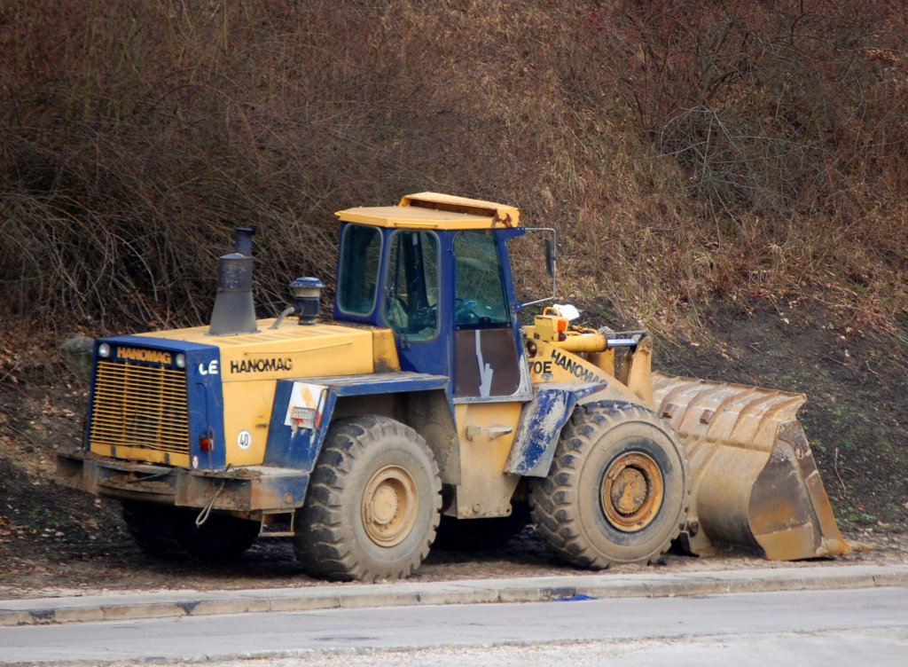 Ein m�chtiger HANOMAG Typ 70E Radlader am 14.03.09 Berlin-Adlershof.