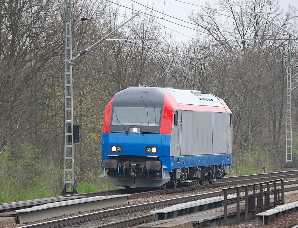 Hier eie weitere Aufnahme der ER 20 f�r die rum�nische Firma Cargo Trans Vagon, 06.04.11 M�hlenbeck-M�nchm�hle.