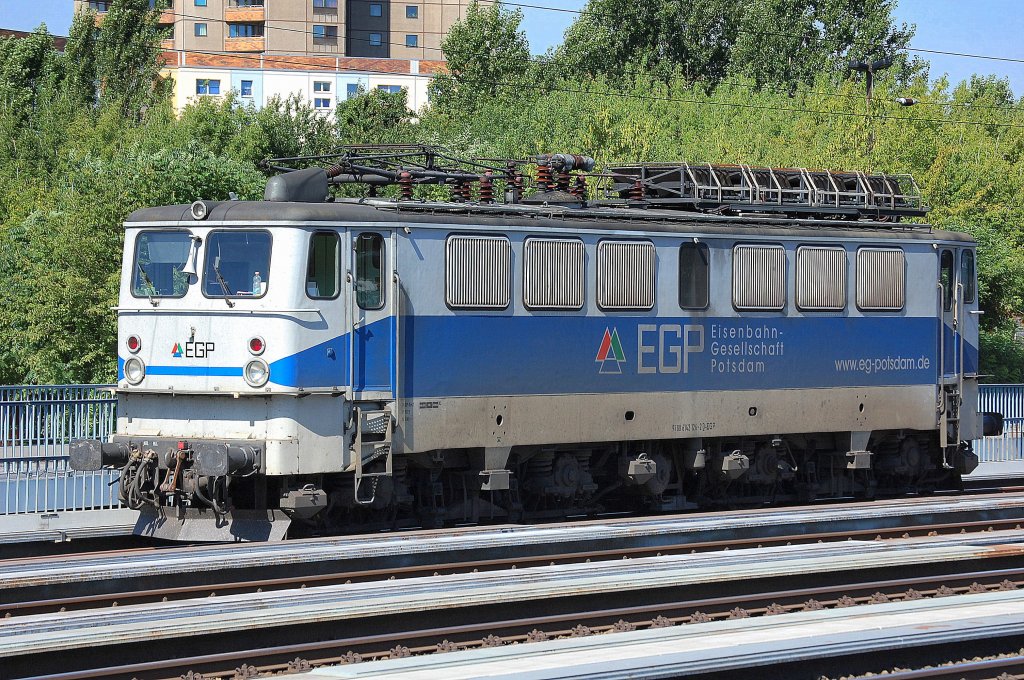 In neuer Farbgebung die ex DP 57 jetzt EGP Lok (91 80 6412 126-2 D-EGP) am 24.07.13 Berlin Greifswalder Str. abgestellt.