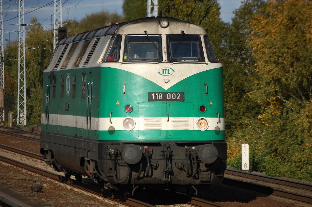 ITL 118 002 (92 80 1228 552-6 D-ITL, Bj. 1964), 09.10.09 Berlin-Karow.