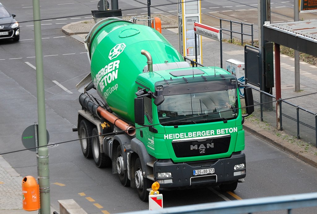 MAN TGX Betonmischer der Fa. HEIDELBERGER BETON, 13.06.12 Berlin Greifswalder Str.