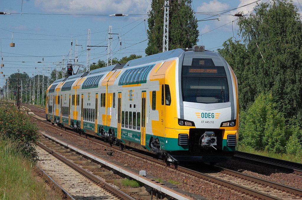 ODEG-KISS ET 445.112 Richtung Karower Kreuz Berlin, 10.06.13