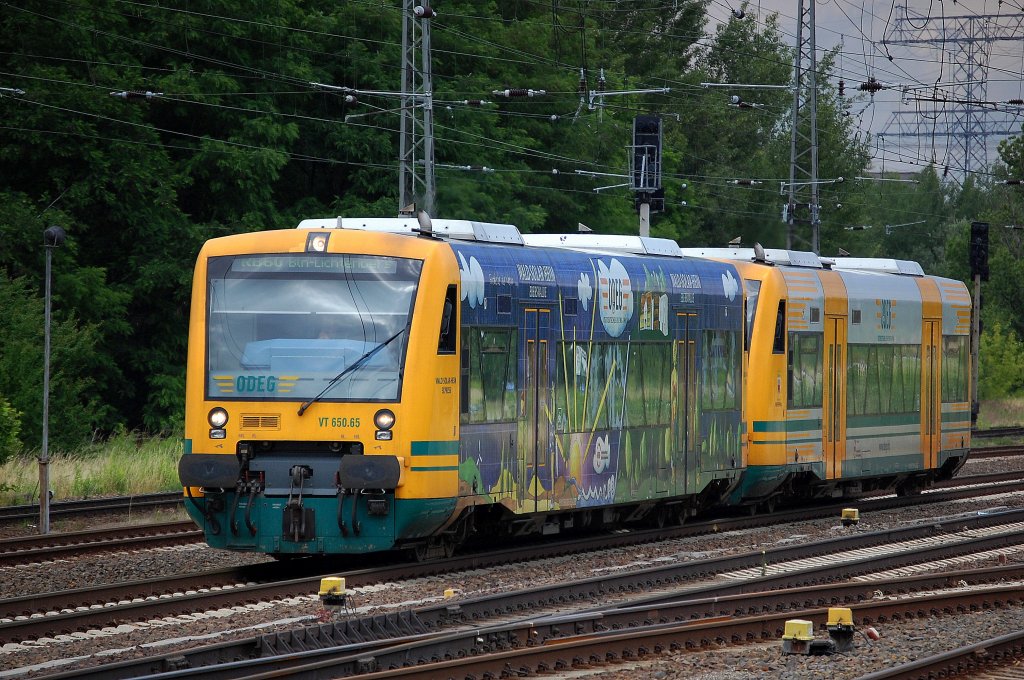 RB60 mit ODEG VT 650.65 + VT 650.?? Richtung Bhf. Berlin-Lichtenberg am 27.06.13 Berlin-Springpfuhl.