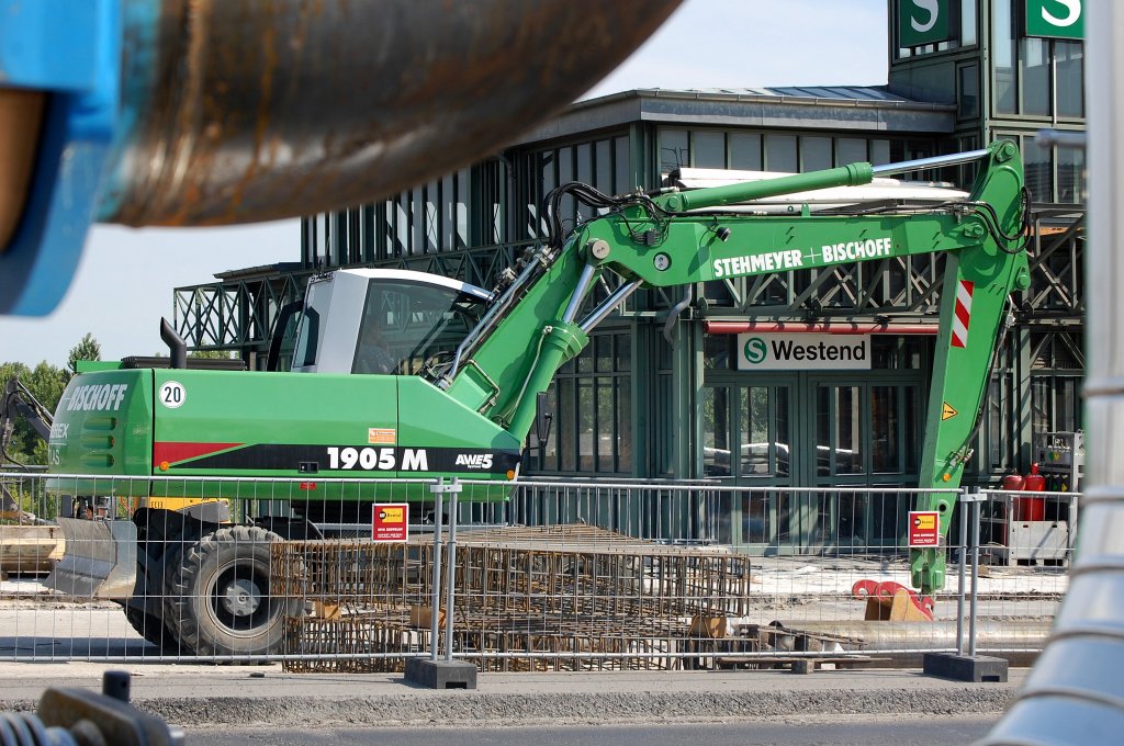 TEREX/ATLAS 1905 M AWE5 der Baufirma STEHMEYER + BISCHOFF am 18.06.08 Gro�baustelle Berlin-Ostkreuz.  