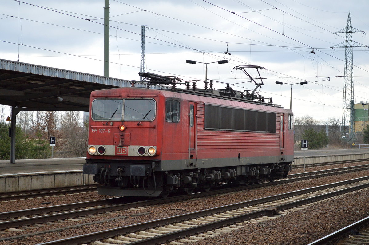 155 107-6 am 01.03.17 Bf. Flughafen Berlin-Schönefeld.