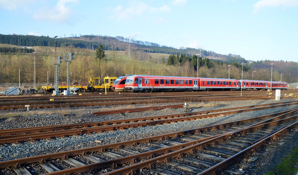 Am 27.01.2018 in Bestwig abgestellte Triebwagen.