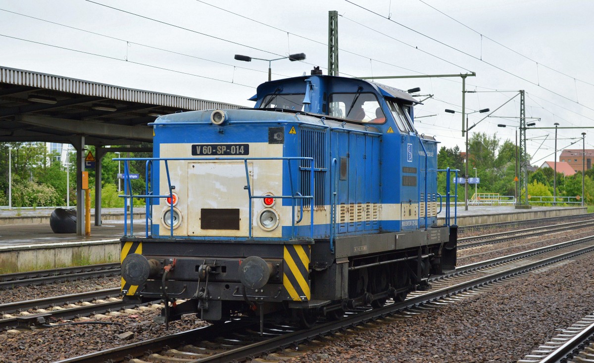 Die SLG V 60-SP-014 (345 204-2) Durchfahrt Bhf. Flughafen Berlin-Schönefeld, 01.06.15