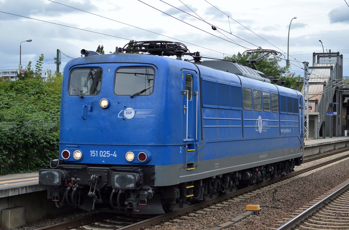 EGP 151 025-4 (91 80 6151 025-4 D-EGP) am 11.09.17 Bf. Berlin-Hohenschönhausen.