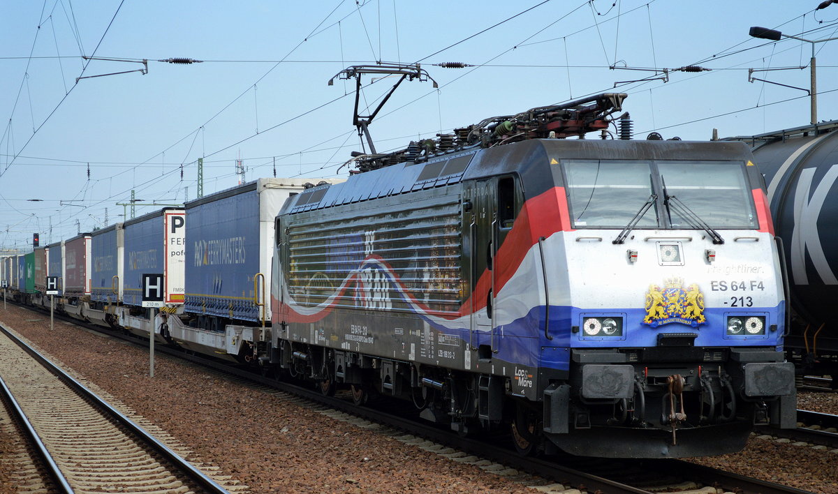 ERSR mit der MRCE Dispo 189-213 und dem Poznan-Shuttle auf dem Rückweg nach Rotterdam am 16.09.16 Bf. Flughafen Berlin-Schönefeld. 