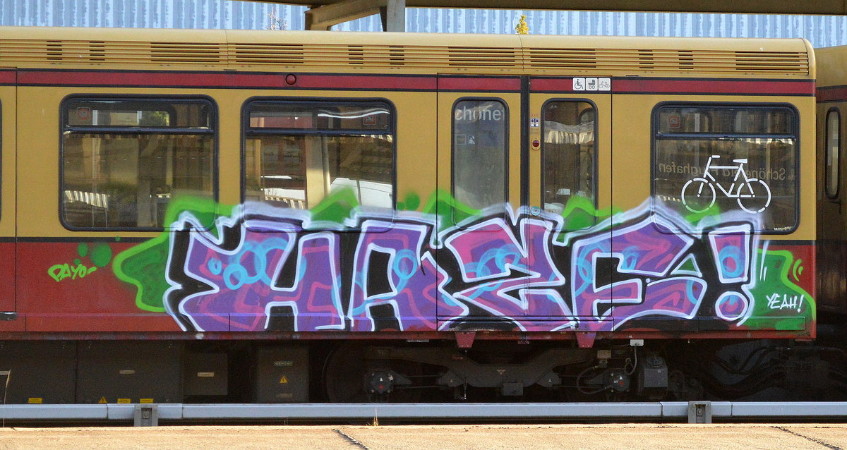 Graffiti gesichtet am 27.11.16 Bf. Flughafen Berlin-Schönefeld.