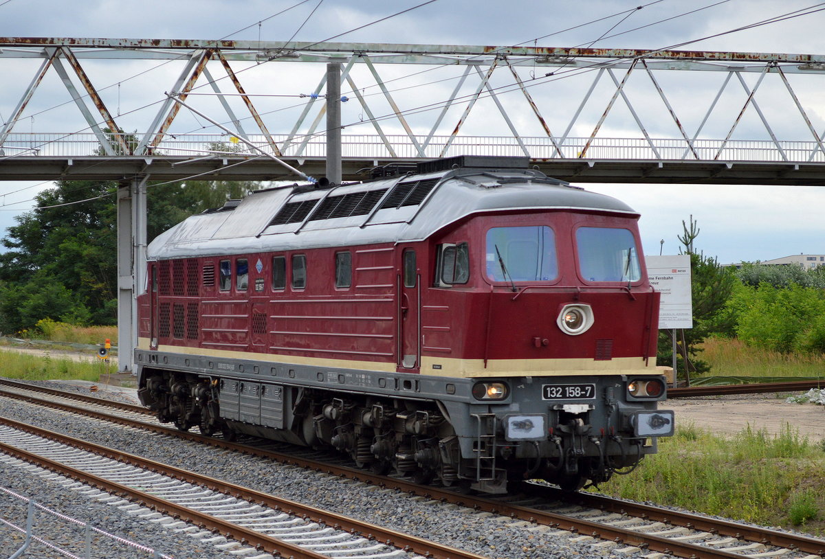 LEG 132 158-7 (232 158-8) am 03.08.16 Berlin-Schöneweide, eventl Richtung Gbf. Berlin Neukölln.