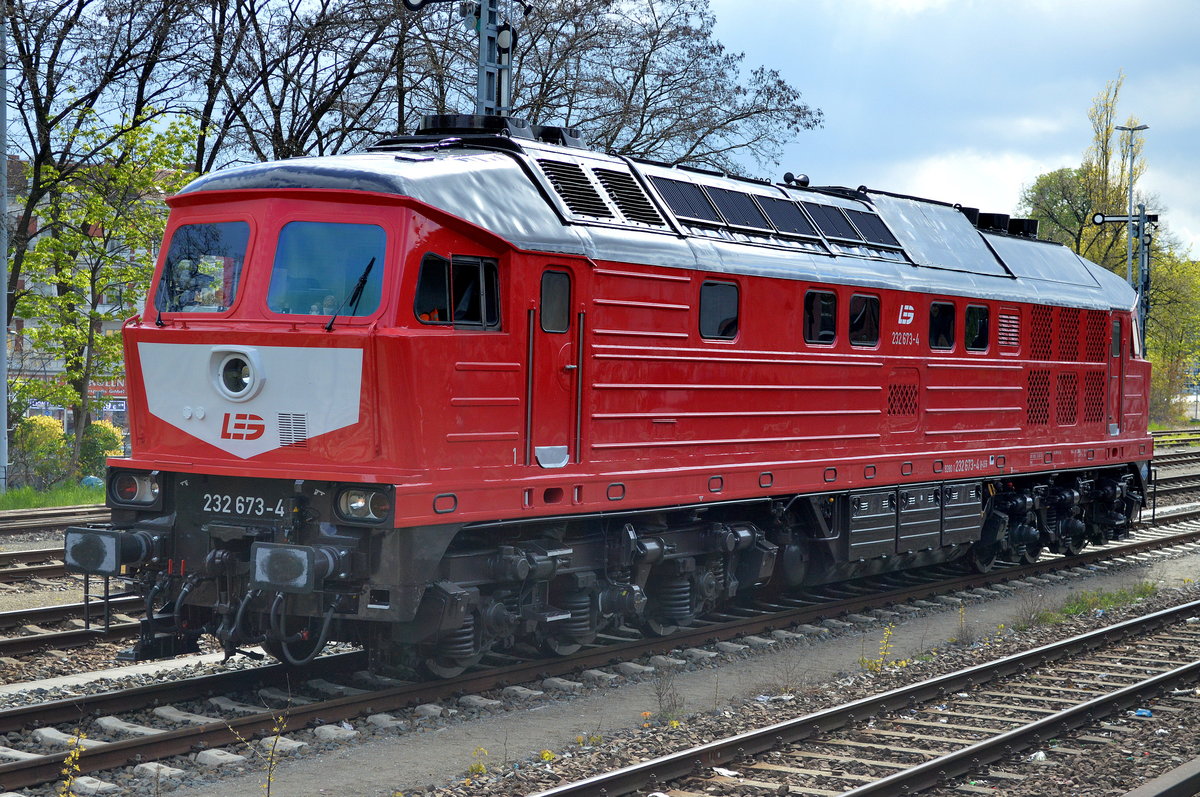 LEG 232 673-4 im Portrait am 28.04.16 Gbf. Berlin Neukölln am 27.04.16
