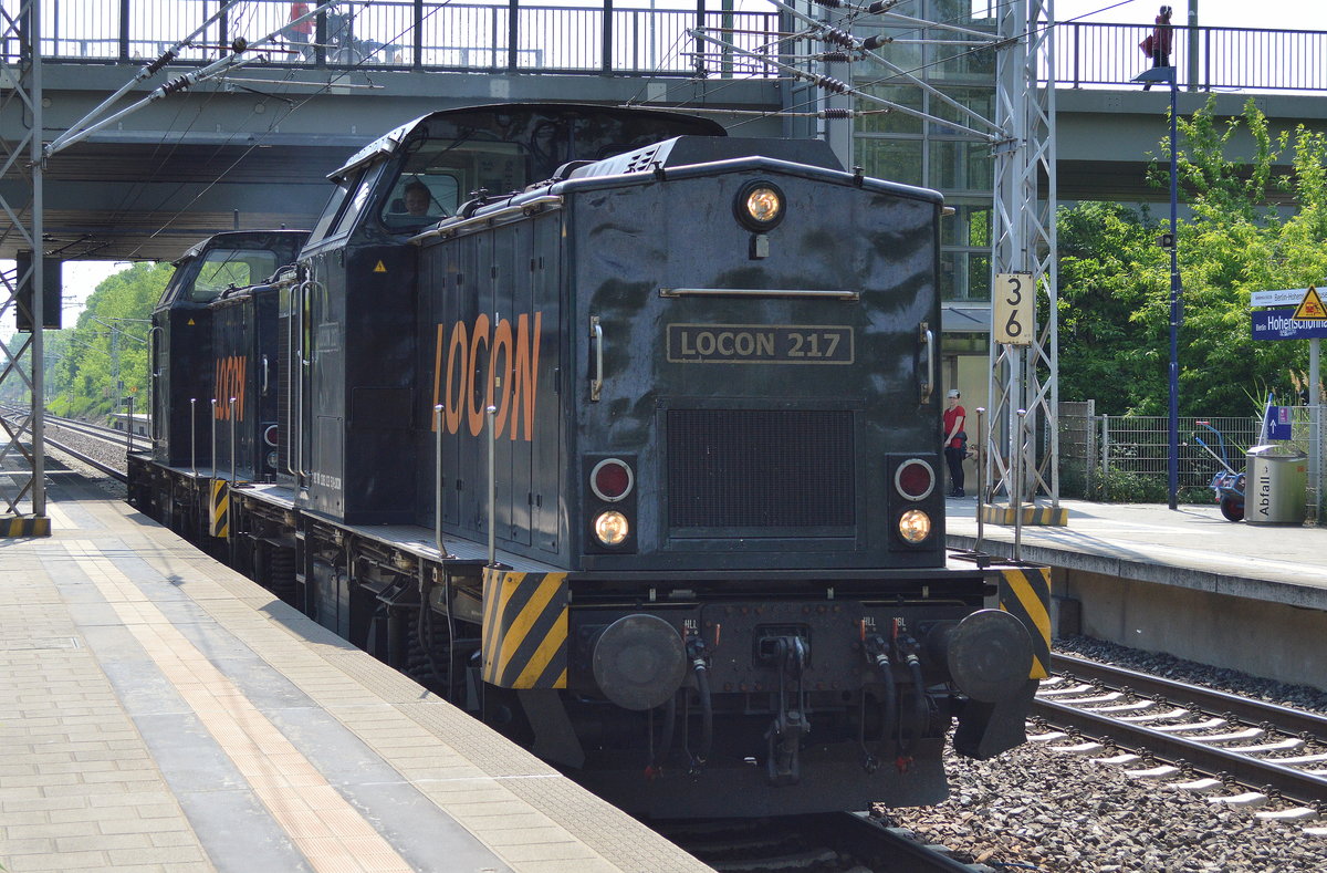 LOCON 217/203 123-5 + LOCON 218/203 124-3 am 20.05.16 Berlin-Hohenschönhausen.