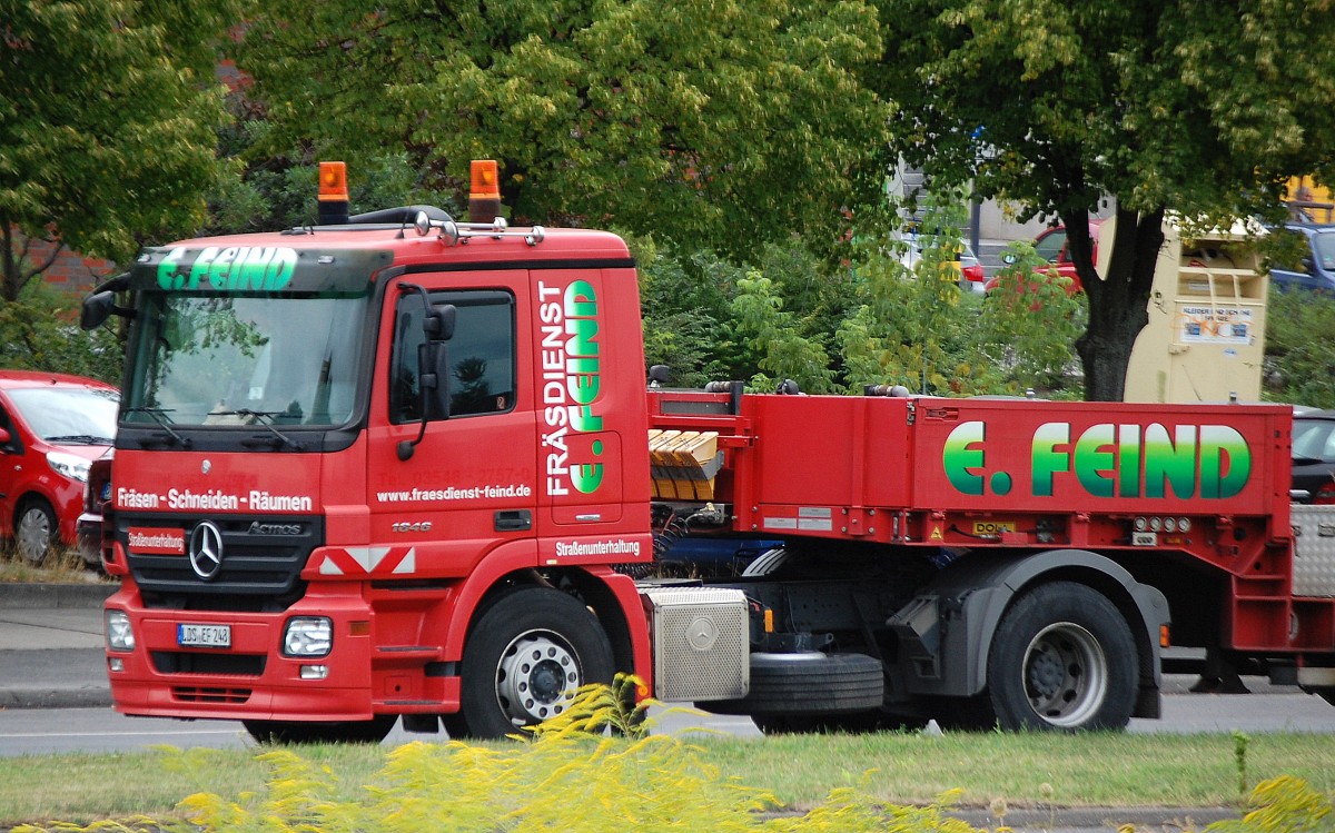 MB ACTROS 1846 Sattelzug der Fa. E.FEIND Fr�sdienst am 19.08.13 Berlin-Marzahn. 