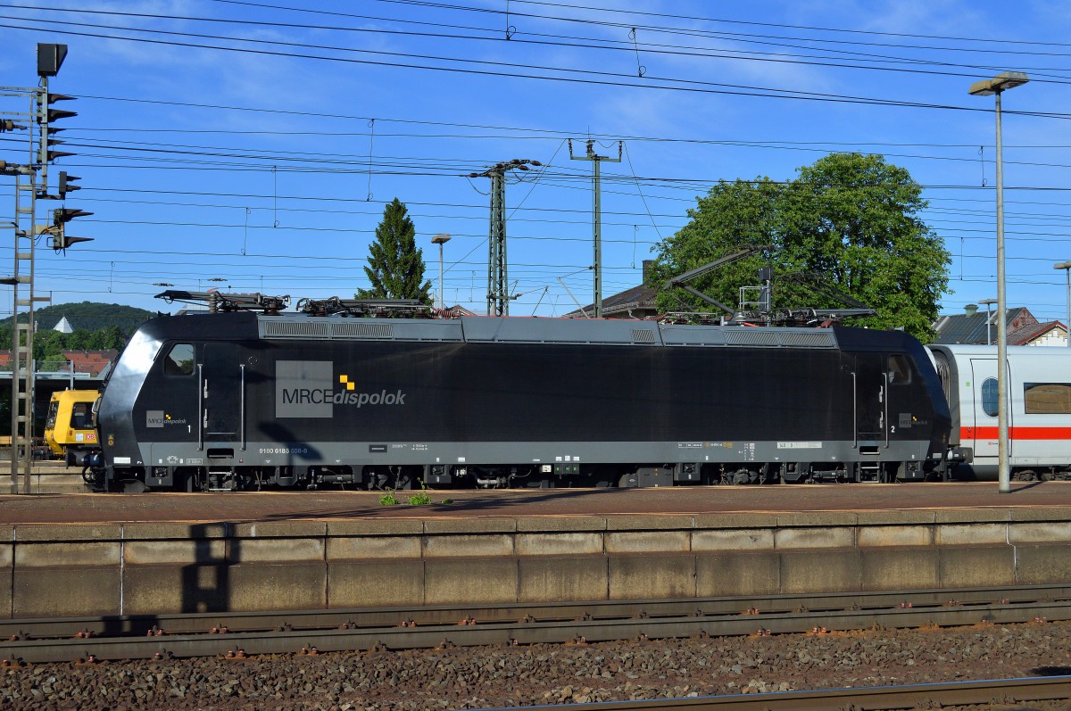 MRCE Mietlok 185 556-8 im Moment für CFL Cargo im Einsatz bei der Durchfahrt im Bhf. Fulda Hbf. am 23.05.14