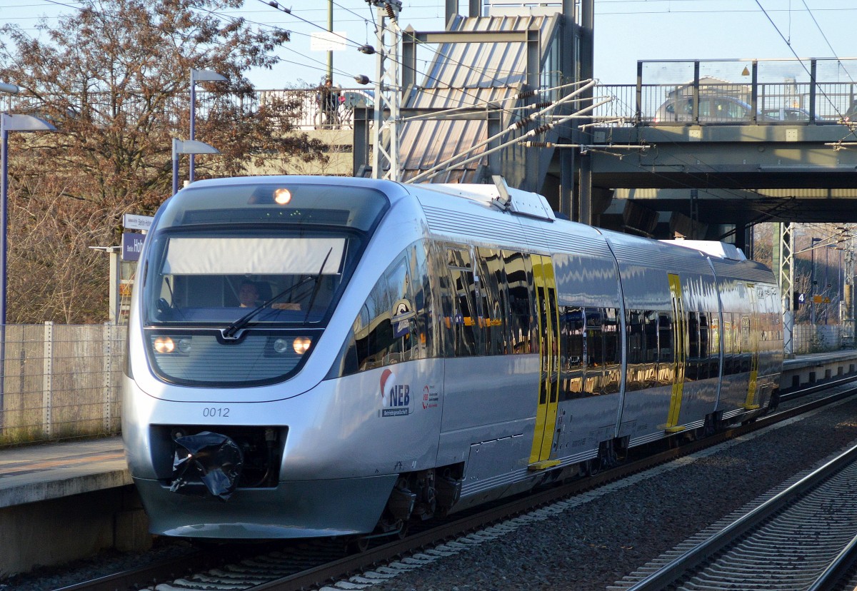 NEB 0012 (643 123-2) zur Bereitstellung Berlin-Lichtenberg am 08.12.15 Berlin-Hohensch�nhausen.