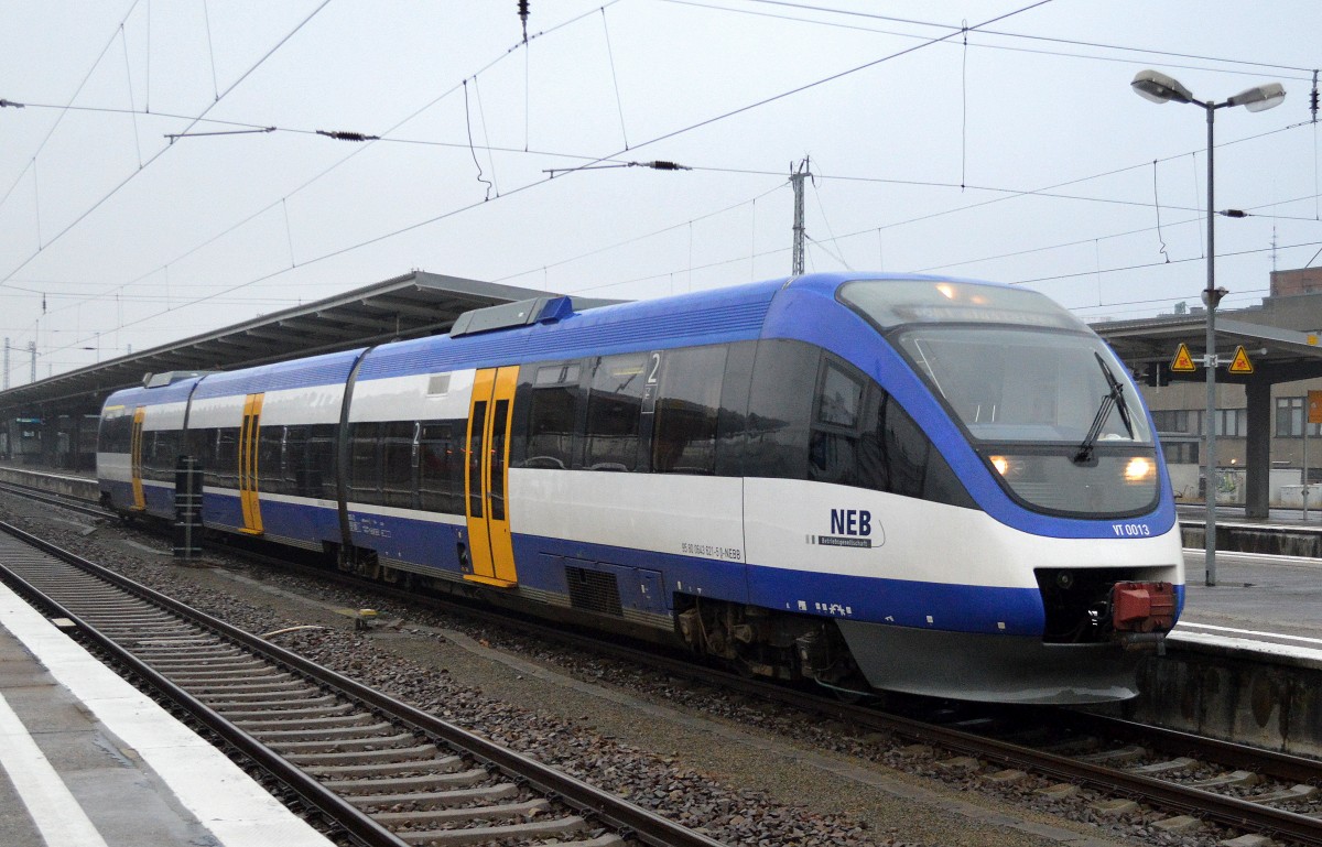 NEB VT 0013 (95 80 0643 621-5 D-NEBB) am 07.01.15 Bhf. Berlin-Lichtenberg. 