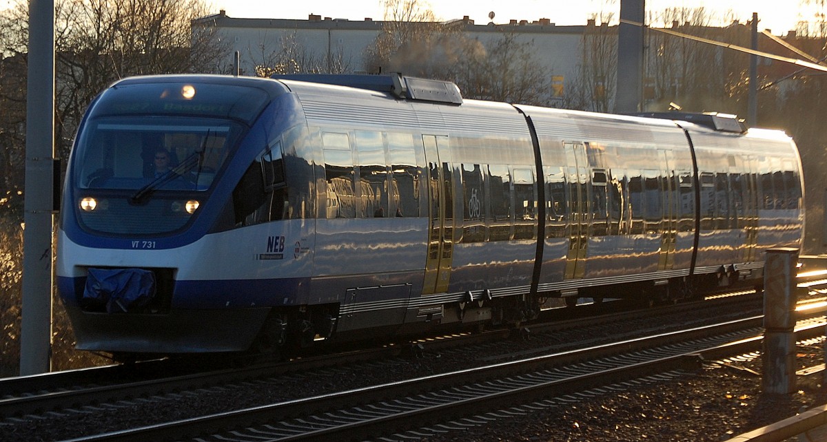 NEB VT 731 als RB27 nach Basdorf am 27.12.13 Berlin-Pankow.