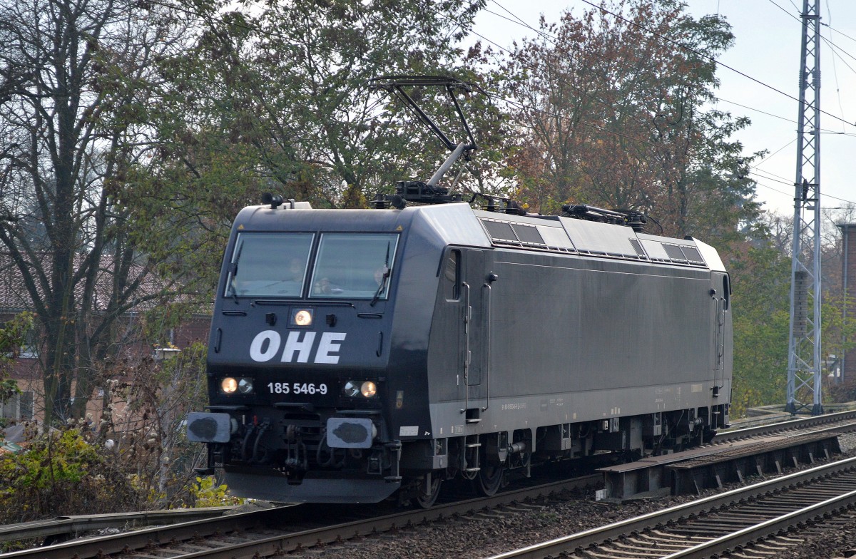 OHE 185 546-9 (91 80 6185 546-9 D-DISPO, Bombardier Bj.2005) Richtung Bernau am 04.11.15 Berlin-Karow.