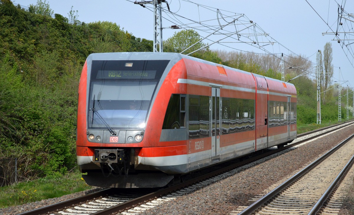 RB12 nach Berlin-Lichtenberg mit 646 008-2 bei der Einfahrt Bhf. Berlin-Hohenschönhausen.