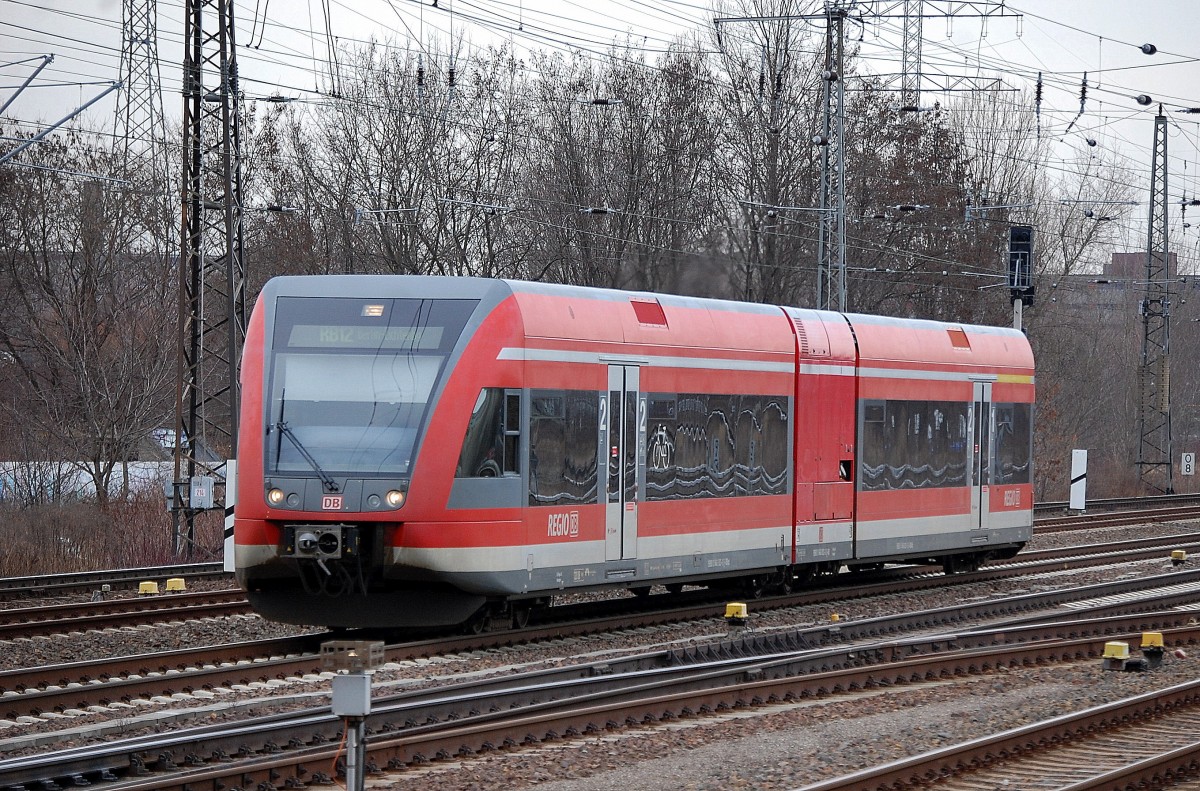 RB12 zum Bhf. Berlin-Lichtenberg am 18.02.14 Berlin-Springpfuhl.
