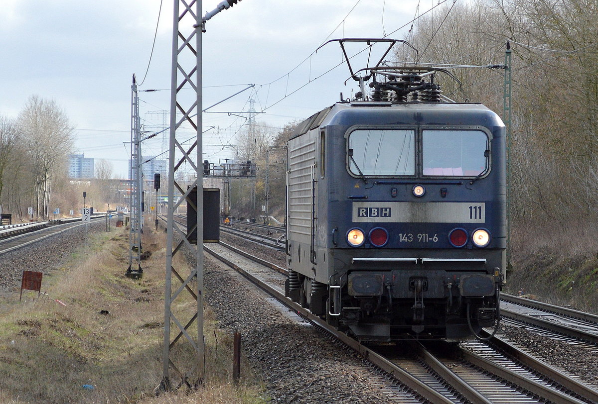 RBH 111/143 911-6 am 10.03.17 Berlin-Hohenschönhausen.