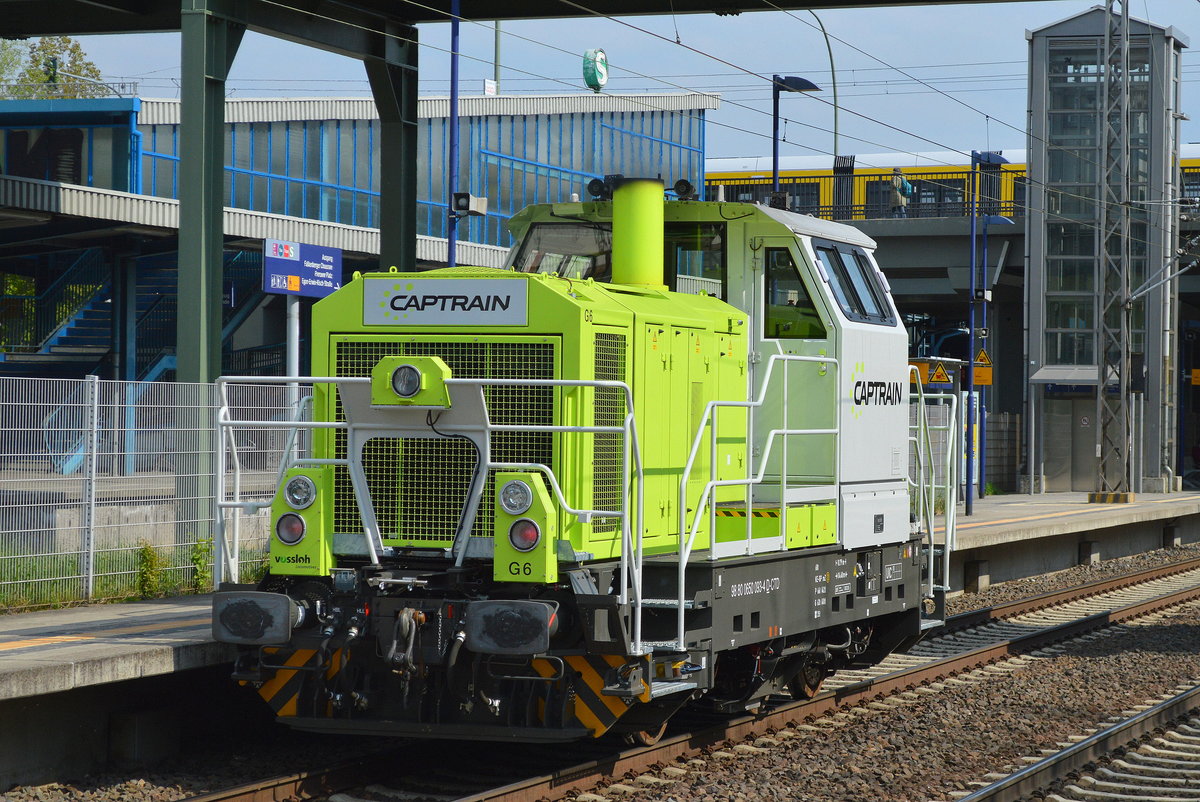 Und wieder am Nachmittag und zum zweiten Mal im Berliner Raum, die Captrain vossloh G 6 (650 093-4) diesmal am 03.05.16 Berlin-Hohenschönhausen.