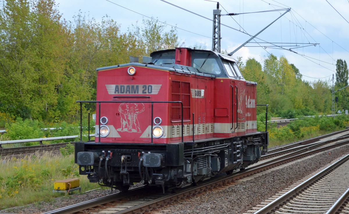 UWE Adam EVU GmbH mit ihrer ADAM 20  GAUNER  (92 80 1202 466-9 D-BWESA) am 18.09.15 Bhf. Berlin-Hohenschönhausen.