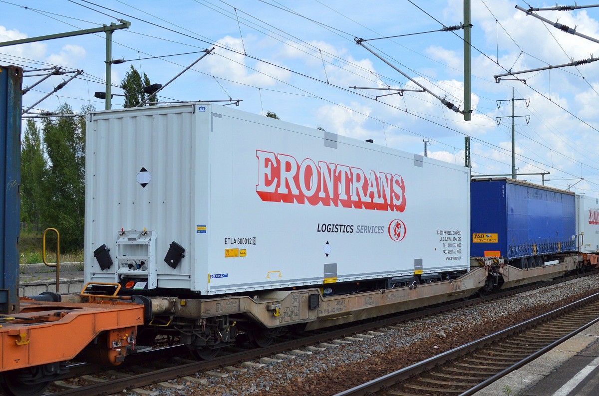 Weitere polnische Sped., die ERONTRANS LOGISTICS SERVICES am 01.08.14 Bhf. Flughafen Berlin-Schönefeld.