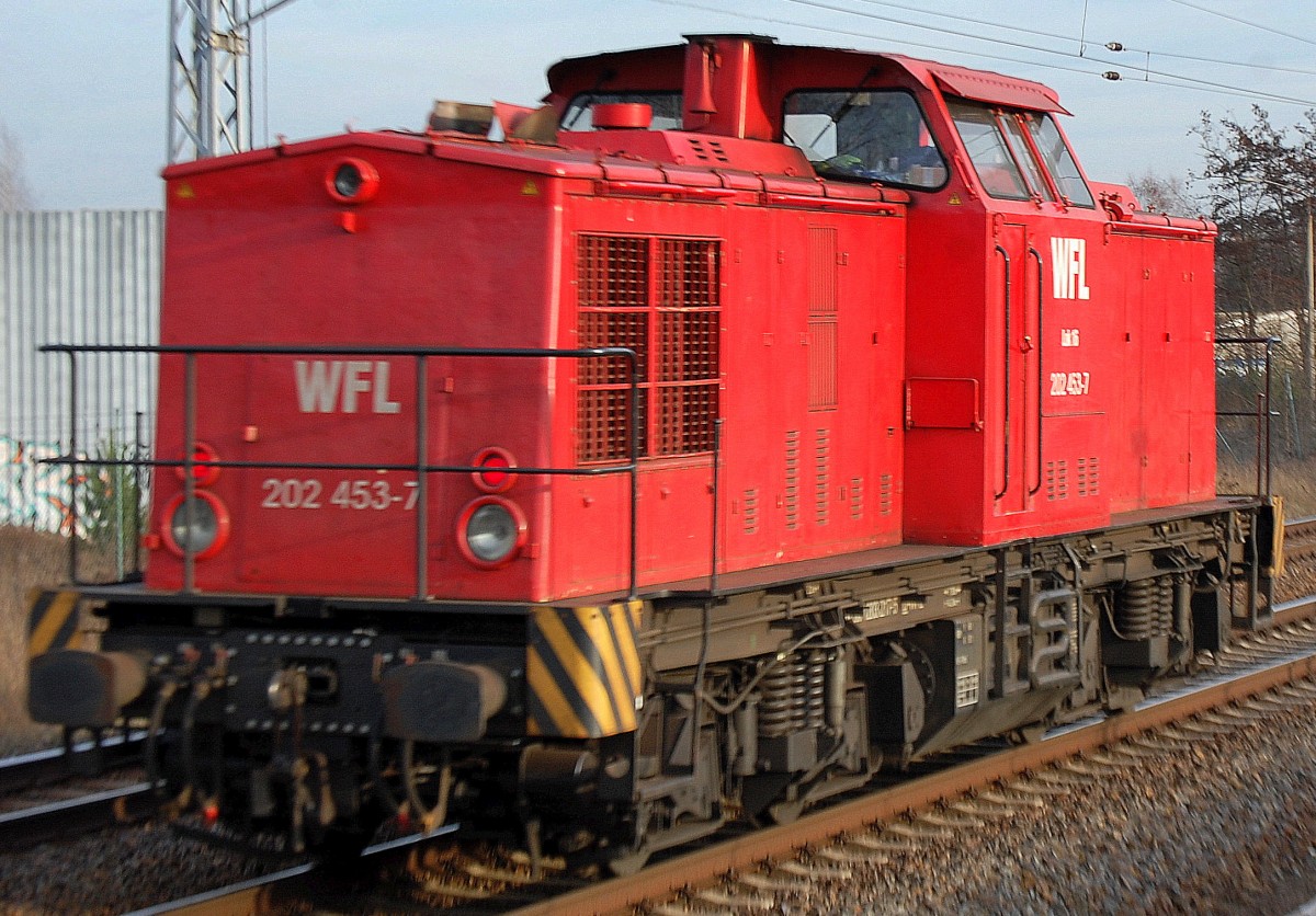 WFL Lok 16/202 453-7 (203 217-5) Richtung Karower Kreuz Berlin, 03.12.13 Mühlenbeck/Mönchmühle b. Berlin.
