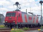 Ein �lteres Bild der Alpha Trains Leasinglok 145-CL 031 (91 80 6145 931-2 D-ATLD), damals noch mit TCS Logo f�r die OHE t�tig, Fr�hling 2008 zusammen mit der damaligen Bombardiertestlok 185 568-3 am