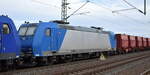 ArcelorMittal Eisenhüttenstadt Transport GmbH mit den geleasten ATLU Loks   185 528-7  [NVR-Nummer: 91 80 6185 528-7 D-ATLU] am Haken von  185 508  [NVR-Nummer: 91 80 6185 508-9 D-ATLU]  und dem