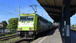 ArcelorMittal Eisenhüttenstadt Transport GmbH, Eisenhüttenstadt [D] mit der Doppeltraktion ATLU Loks  185 603-8  [NVR-Nummer: 91 80 6185 603-8 D-ATLU] +  185 633-5  [NVR-Nummer: 91 80 6185