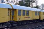 Interessanter dreiachsiger Bahndienstwagen (Werkstattwagen) der Fa.