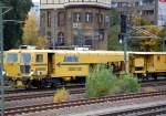 Eine P&T Gleisstopfmaschine Typ 08-475 UNIMAT 4S der Fa.