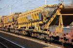 Die h�ufig l�ngsten und markantesten Bahnbauz�ge bestehen aus einer Vielzahl gleichartiger Bahnbaumschinen den Materialf�rder- und Siloeinheiten vom Hersteller Plasser & Theurer  vom Typ MFS 100, im