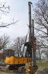 EIN ABI/DELMAG Drehbohrsystem RH 28- BT 34 Mietbaumschine der Fa. bwh mwh am 03.04.16 Baustelle Berlin Adlershof.