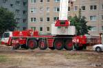 Noch mal aufgebaut mit seinen St�tzen, der FAUN ATF 220G-5 der Fa.