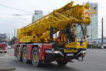 Ein LIEBHERR LTC 1050-3.1 Kompaktkran der Fa. Banzhaf am 14.03.17 Berlin-Marzahn.