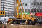 Hier noch mal in Detailansicht, der MB Fahrzeuguntersatz mit dem LIEBHERR Kranaufbau Typ MK 40 der Fa.