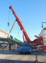 Hier als Gesamtperspektive ein LIEBHERR LTM 1500 Fahrzeugkran der Fa.