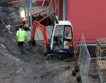 KUBOTA KX41-3S Minibagger am 29.11.13 Berlin-Pankow.