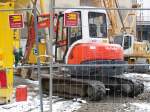 Minibagger KUBOTA KX161-3, 21.02.09 Baustelle N�he S-Bhf.