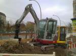 TAKEUCHI TB016 Minibagger, 05.11.12 Berlin-Pankow.