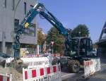Ein ATLAS 160 Mobilbagger am 10.09.12 Berlin-Pankow.
