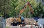 CAT M315D Mobilbagger (Mietbaumschine), Baustelle am ehemaligen Gbf.