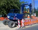 Ein TEREX TW110 Mobilbagger, 14.08.12 Berlin-Hohensch�nhausen.