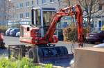 Nochmal von der anderen Seite, der kleine ATLAS TEREX 804 M Mobilbagger (Fa. Volker Stevin Logistik GmbH, 12.11.11 Berlin-Pankow. 