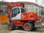 VOLVO EW 140 bzw 160? Mobilbagger der Fa. Tell Bau am 28.03.14 Berlin-Pankow.